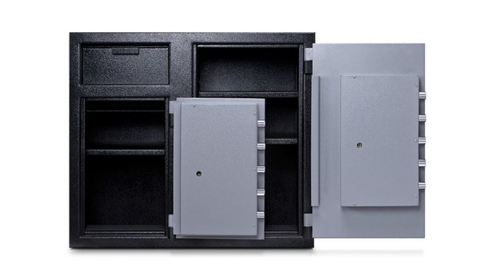 Mesa Safes Depository Safe,6.7 cu ft,2 Combination Locks,Two-Tone Black and Grey MFL2731CC