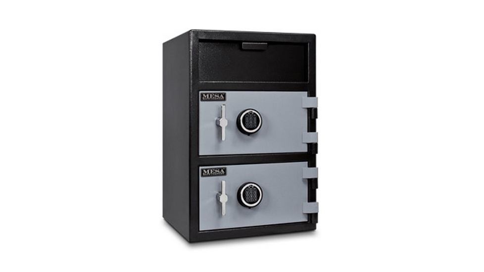 Mesa Safes Depository Safe,3.6 cu ft,2 Combination Locks,Two-Tone Black and Grey MFL3020CC