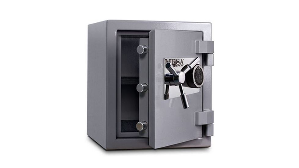 Mesa Safes High Security Burglary Fire Safe,1.3 cu ft,15.5x11.5x12.125in,Silver,Combination Lock MSC1916C