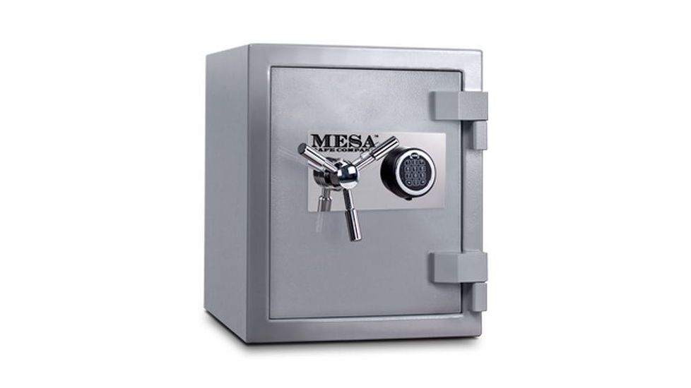 Mesa Safes High Security Burglary Fire Safe,1.3 cu ft,15.5x11.5x12.125in,Silver,Combination Lock MSC1916C
