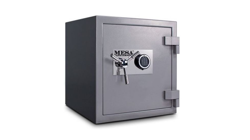 Mesa Safes High Security Burglary Fire Safe,2.4 cu ft,17.5x16x15in,Silver,Combination MSC2120C