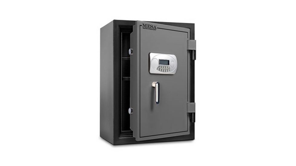Mesa Safes UL Classified Fire Safe,1.7 cu ft,17.625x13.75x12.25in,Electronic Lock,Two-Tone Black/Grey MF70E