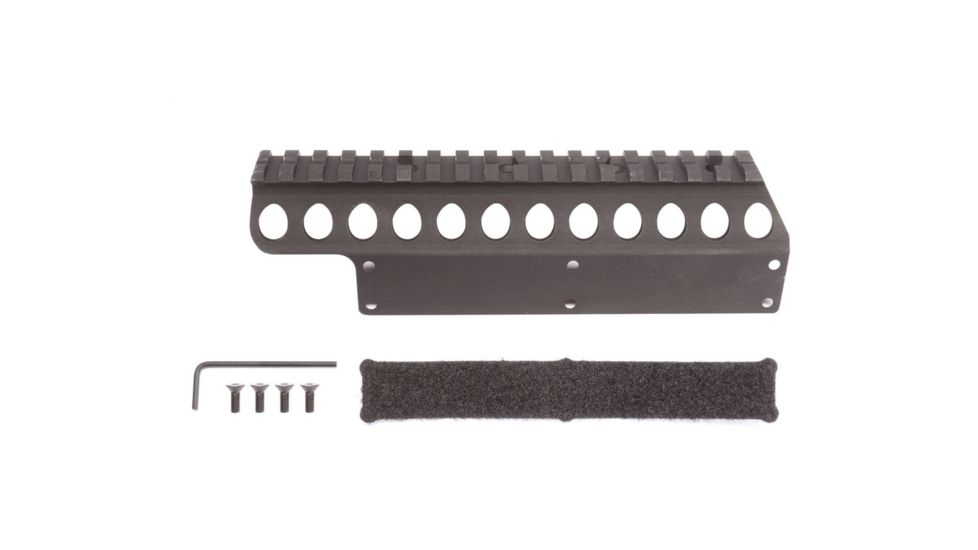 Mesa Tactical SureShell Hook and Loop Mount w/ Rail for Remington Versa Max, 6-Shell, 12-GA, 7 in,Black 94650
