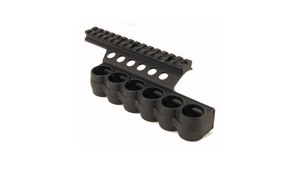 Mesa Tactical SureShell Polymer Carrier and Rail for Ben SuperNova, 12-GA, Black, 6-Shell, 5.5 in, 94920