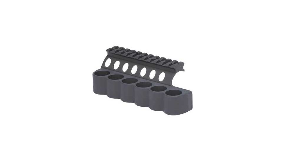 SureShell Side Mount Shell Carrier and Rail, Black, 6-Shell, Left Side, 12-Gauge, for Benelli M2
