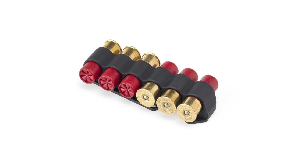 Mesa Tactical SureShell Side Mount Shell Carrier, Black, 6-Shell, Left Side, 12-Gauge, for Mossberg 500 90390