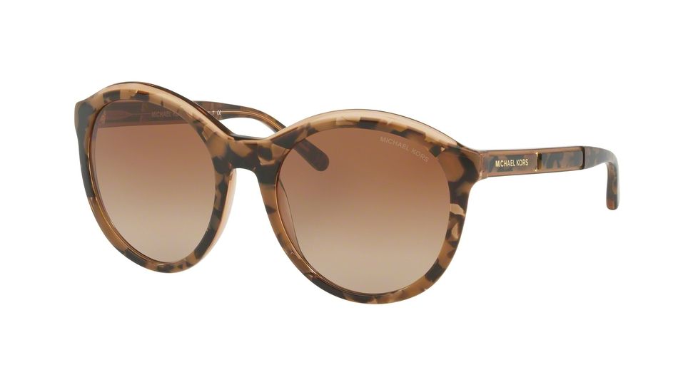 Michael Kors MAE MK2048 Progressive Prescription Sunglasses MK2048-325213-54 - Lens Diameter 54 mm, Frame Color Brown Tort Graphic