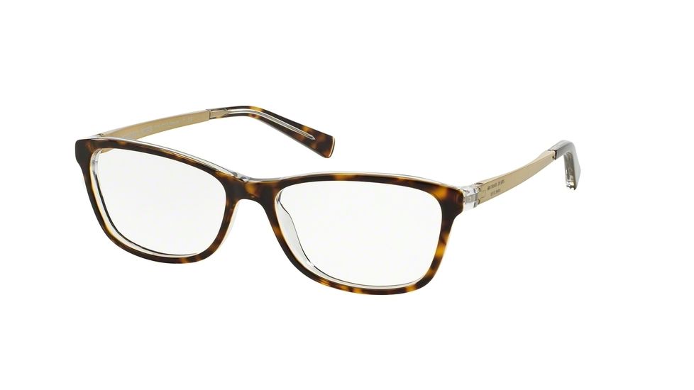 Michael Kors NEVIS F MK4017F Progressive Prescription Eyeglasses 3034-55 - Tortoise / Crystal Frame