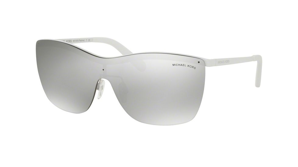 Michael Kors PAPHOS MK5005 Progressive Prescription Sunglasses MK5005-11236G-39 - Lens Diameter 139 mm, Lens Diameter 39 mm, Frame Color White Soft Touch