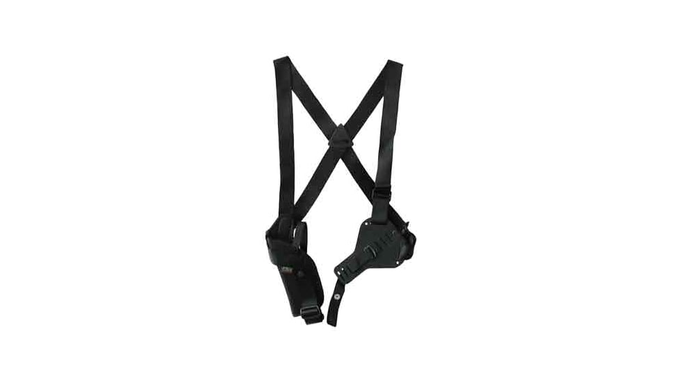Uncle Mike's Nylon Vertical Shoulder Holster, #2, Medium 4in Revolvers, Right Hand, Black, 83021A