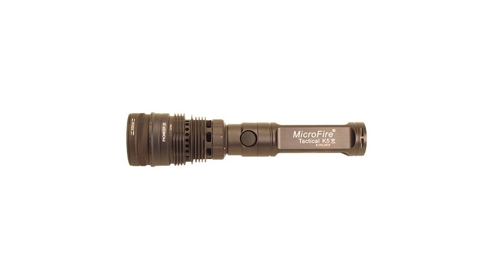Microfire Pioneer 3 Focusing Tactical Flashlight, Black, Large PHLN-3