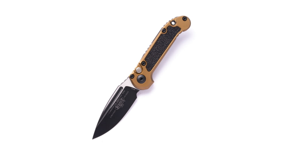 Microtech 2023 Ludt Standard 3.5in Automatic Folding Knife, Automatic Folder, Tan/Black, 1135-1TA