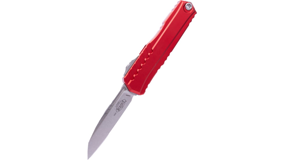 Microtech Cypher II S/E Standard 3.55in Folding Knife, Red Stonewash, 1241-10RD