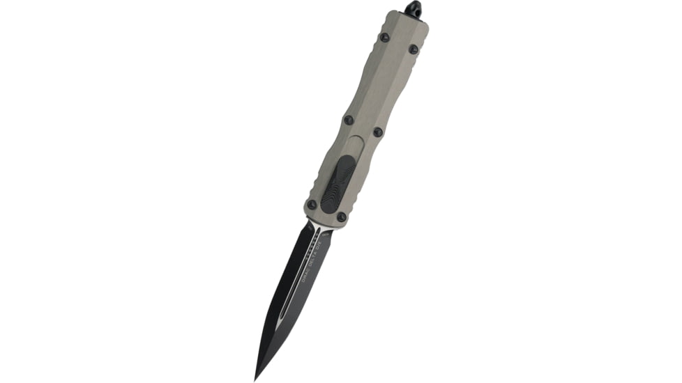 Microtech Dirac Delta D/E Black Standard 3.75in Folding Knife, Natural Clear, 227-1NC