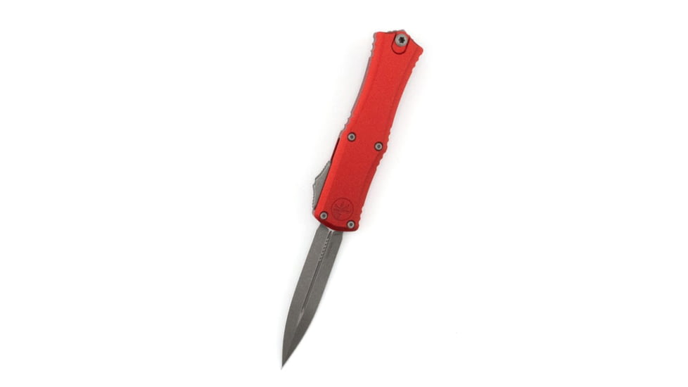 Microtech Hera II Mini D/E Apocalyptic Standard 2.9in Automatic Folding Knife, Red, 1702M-10APRD