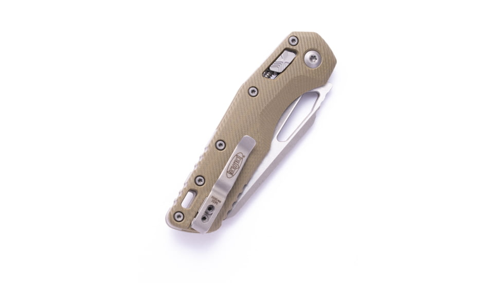 Microtech MSI S/E Fluted G-10 Apocalyptic Standard 3.88in Folding Knife, Od Green, 210-10APFLGTOD