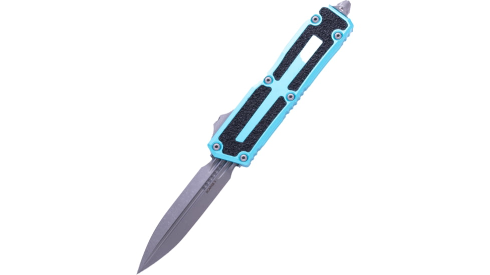 Microtech Scarab II Gen III D/E Apocalyptic Standard 3.95in Folding Knife, Turquoise, 1280-10APTQ