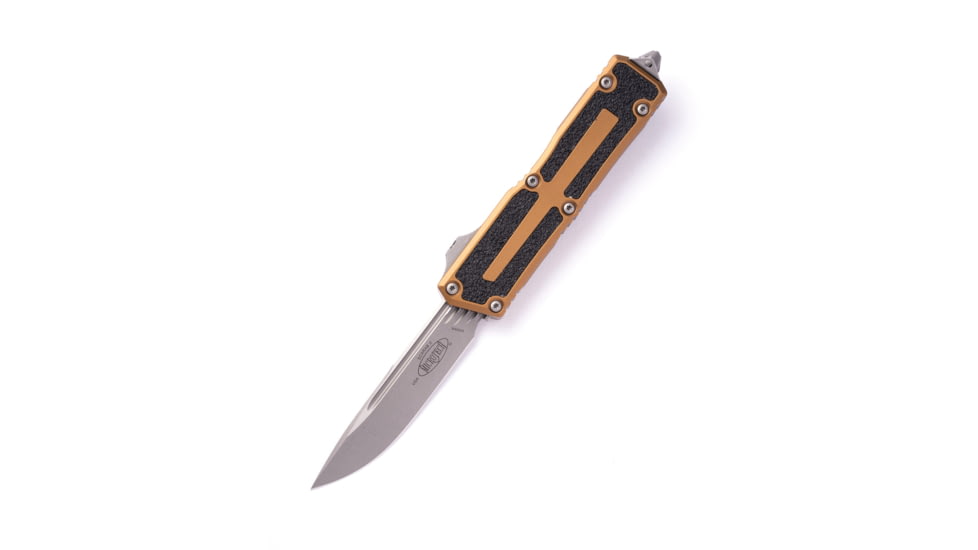 Microtech Scarab II Gen III S/E Apocalyptic Standard 3.95in Automatic Folding Knife, Double-Action OTF, Tan, 1278-10APTA