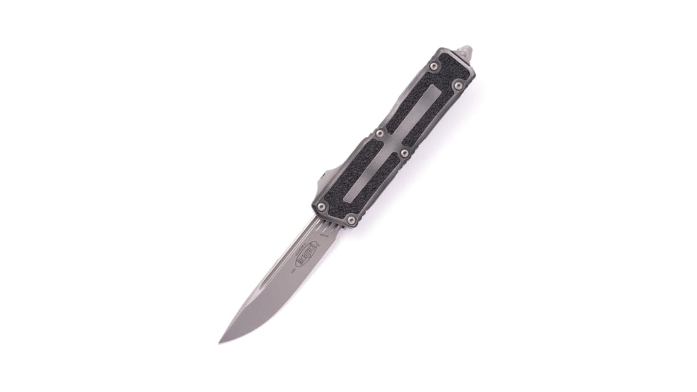 Microtech Scarab II Gen III S/E Apocalyptic Standard 3.95in Automatic Folding Knife, Double-Action OTF, Weathered Metal, 1278-10APWME