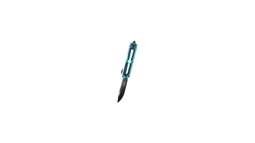 Microtech Scarab II Gen III S/E Black Standard 3.95in Folding Knife, Turquoise, 1278-1TQ