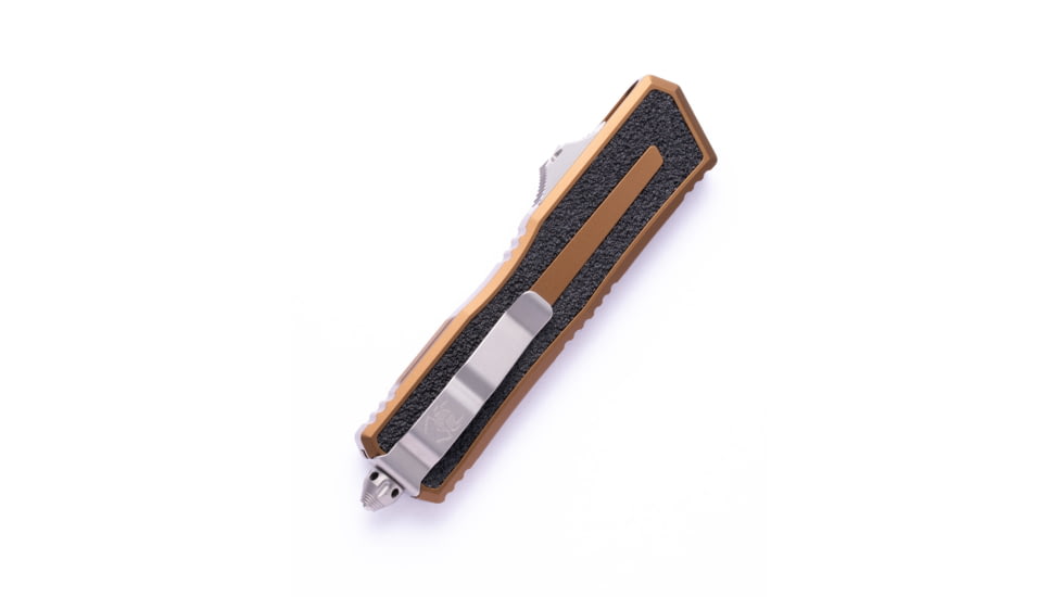 Microtech Scarab II Gen III S/E Stonewash Standard 3.95in Folding Knife, Tan, 1278-10TA