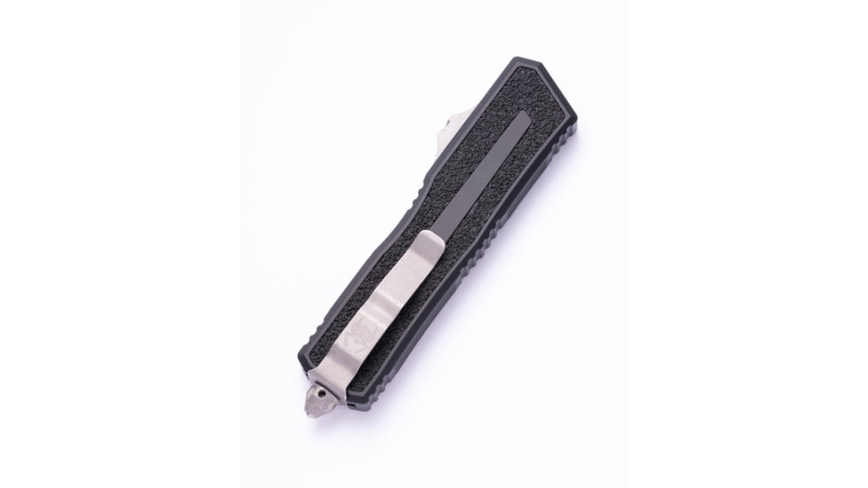 Microtech Scarab II Gen III T/E Apocalyptic Full Serrate 3.95in Folding Knife, Black, 1279-12AP