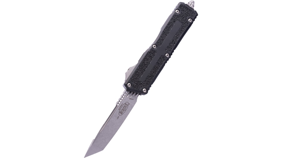 Microtech Scarab II Gen III T/E Stonewash Standard 3.95in Folding Knife, Black, 1279-10