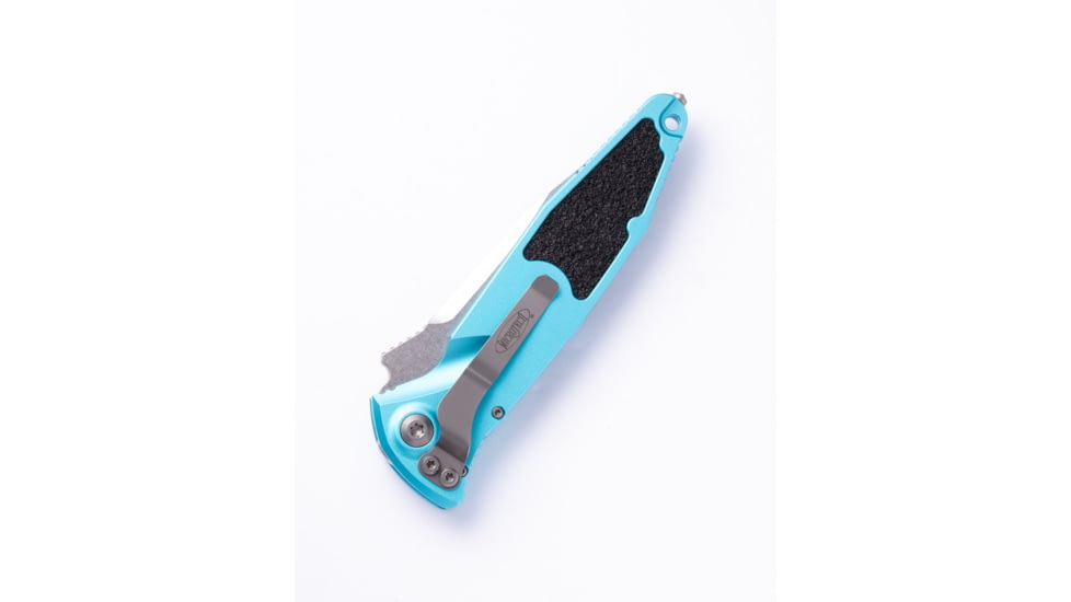 Microtech Socom Elite Auto S/E Stonewash Standard 4.05in Automatic Folding Knife, Automatic Folder, Turquoise, 160A-10TQ