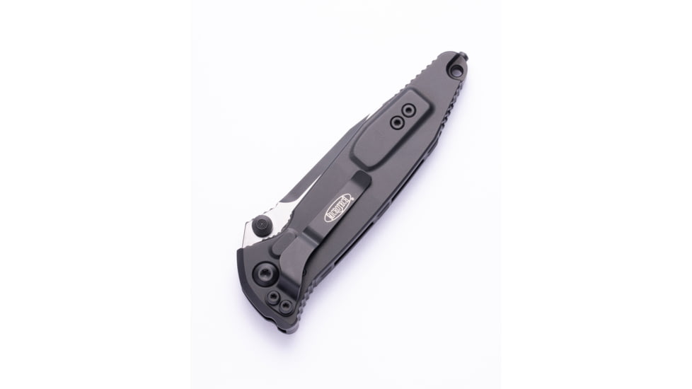 Microtech SOCOM ELITE S/E-M BLACK TACTICAL PARTIAL SERRATED, Black, 160-2T