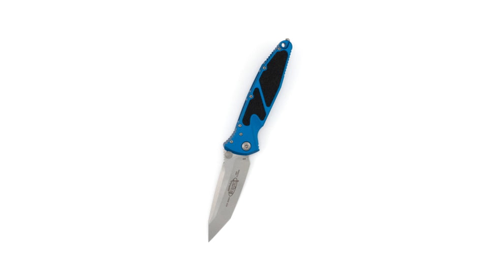 Microtech Socom Elite T/E Stonewash Standard 4in Folding Knife, Manual Folder, Blue, 161-10BL