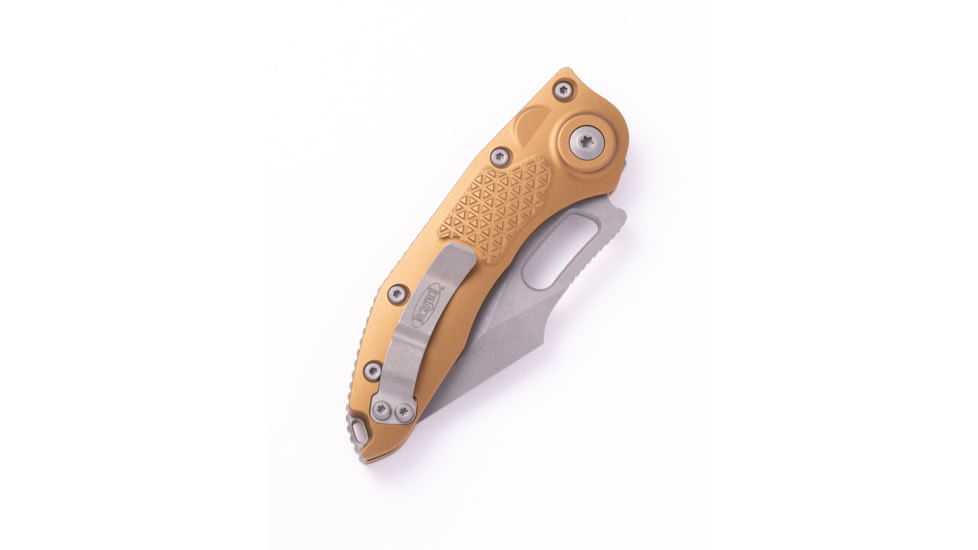 Microtech Stitch S/E Apocalyptic Standard Folding Knife, 3.75in, Tan, 169-10APTA