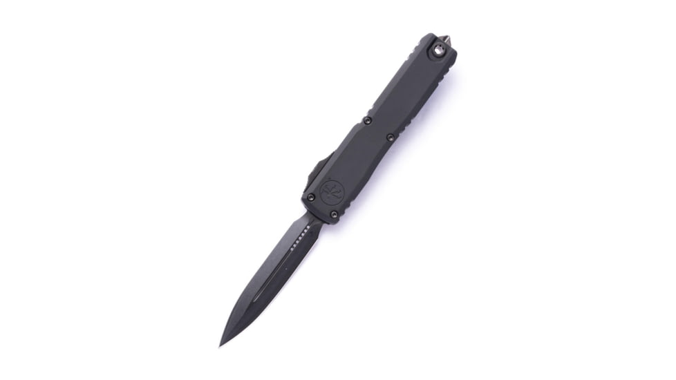 Microtech Ultratech Gen III ZBP D/E Standard DLC 3.55in Automatic Folding Knife, Shadow, 1122-1DLCTSH