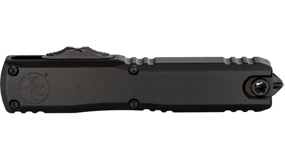 Microtech Ultratech Gen III ZBP S/E Automatic Folding Knife, 3.55in, Bohler M390MK, Black, Drop Point Blade, Aluminum, Black Handle, 1121-1T
