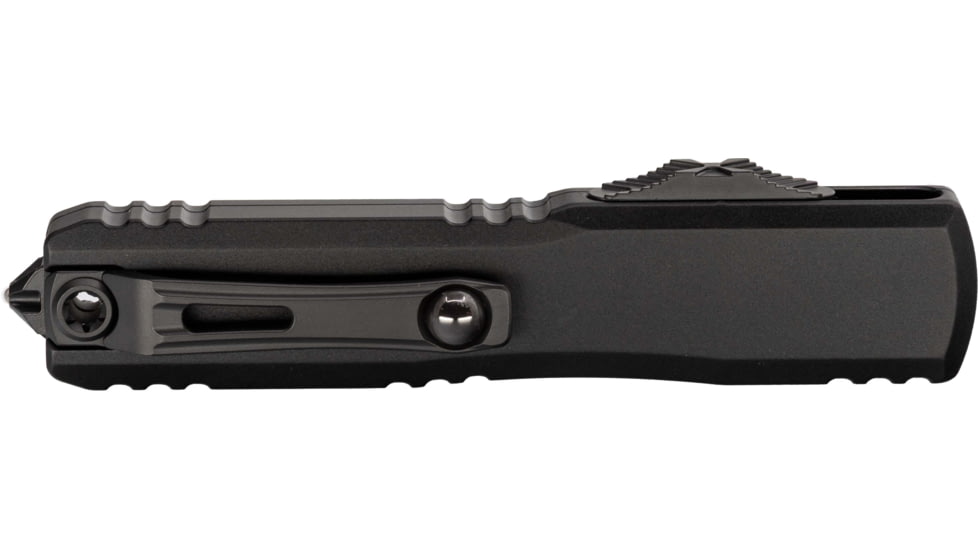 Microtech Ultratech Gen III ZBP S/E Automatic Folding Knife, 3.55in, Bohler M390MK, Black, Drop Point Blade, Aluminum, Black Handle, 1121-1T