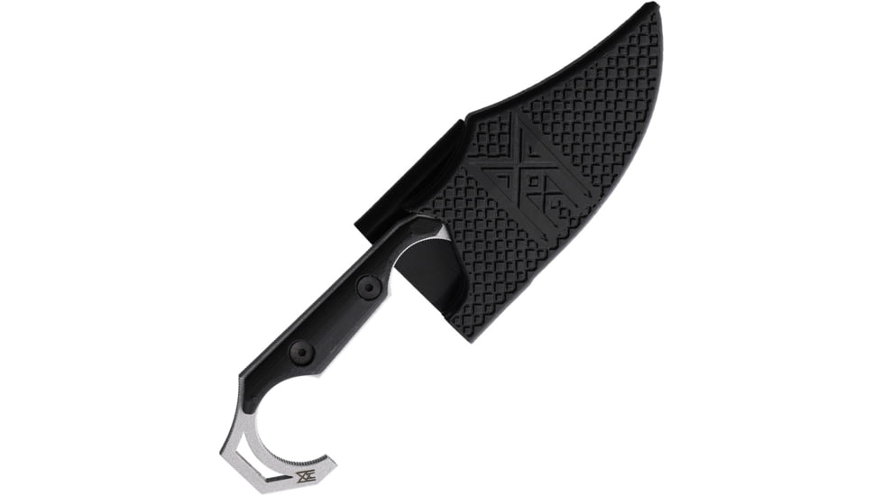 Midgards-Messer Valdis Molon Labe Satin Knife, 7.63in Overall, 3.75in Satin D2 Tool Steel Blade, 3-D Printed TPU Handle, Sheath, VALDIS-MLE-SATIN