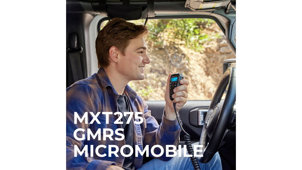 Midland Mirco Mobile 2 - Way Radio, Controll Mic, 15 Watt, 142 Priv Codes, 8 GMRS Repeater CH, Weath Alert, Mag Mount Antenna, MXT275