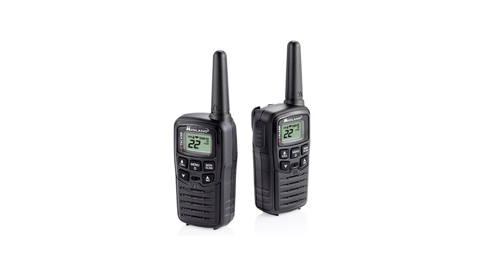 Midland Radio 22 Ch./20 mile w/38 CTCSS, W/X alert, Pair only, Black T10