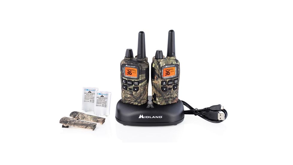 Midland Radio 36 Chl./32 mile w/121 codes, W/X Scan-Alert, Batts, Rapid Charge DTC/USB, Mossy Oak T65VP3