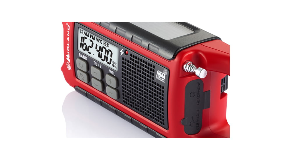 Midland Radio Emergency Crank Weather Alert Radio, Dynamo Emergency AM/FM/WX Radio 193697