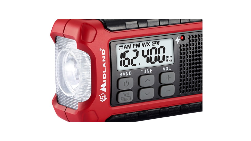 Midland Radio Emergency Crank Weather Alert Radio, Dynamo Emergency AM/FM/WX Radio 193697