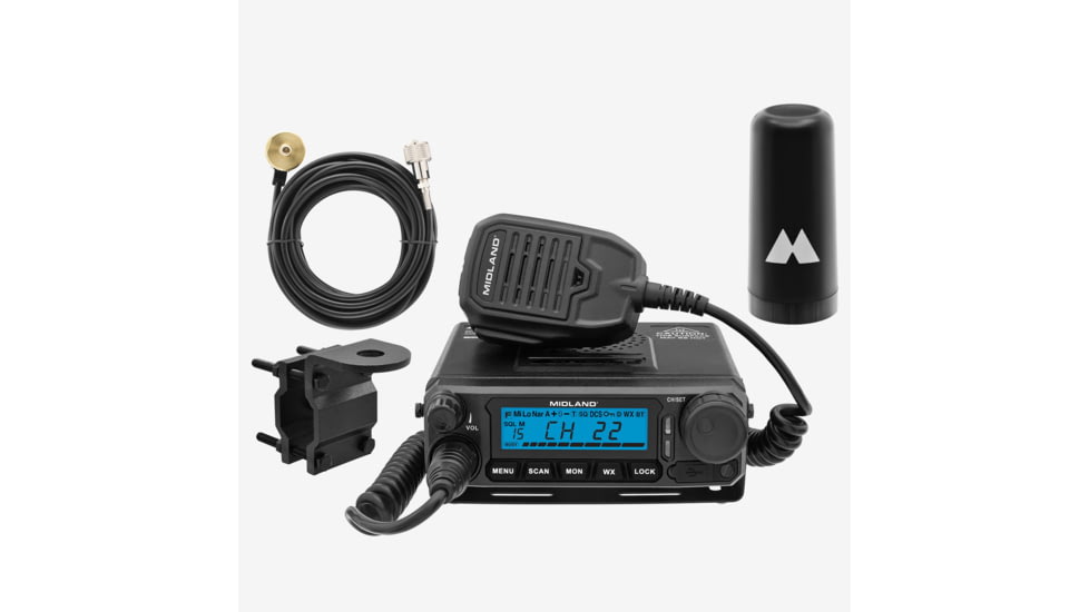Midland Radio MicroMobileR 50-Watt GMRS Two-Way Farm Radio Bundle - MXT500AGVP3, MXT500AGVP3-KIT