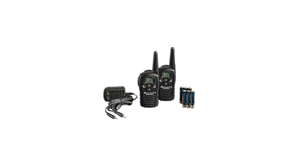Midland Radio 18 Mile 22 Chl Two-way Radio, with Batteries and Plug in Charger, LXT118VP