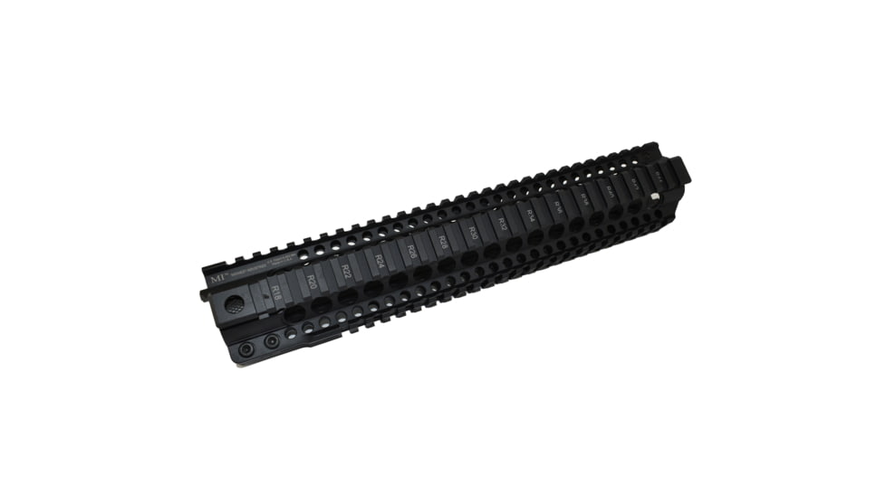 Midwest Industries 12.65in Combat Rail T-Series One Piece Free Float Handguard, Black, MI-CRT-12.625