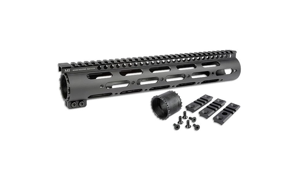 Midwest Industries .308 SS Series 12in Hand Guard - DMPS LOW, Black, MI-308SS12-DL