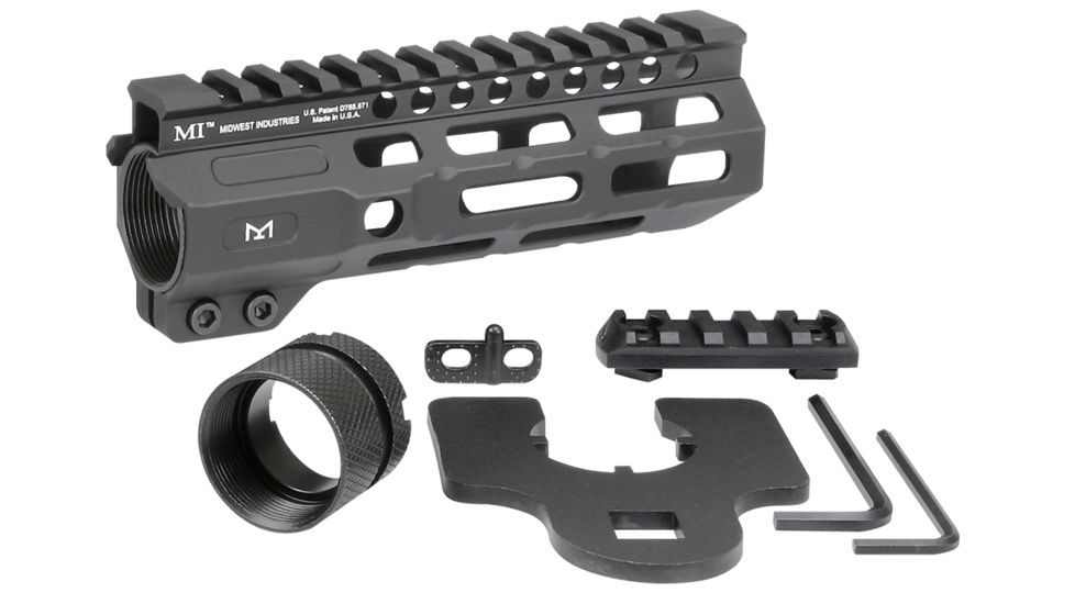Midwest Industries 6in Combat Rail M-Lok Handguard, Black, MI-CRM6