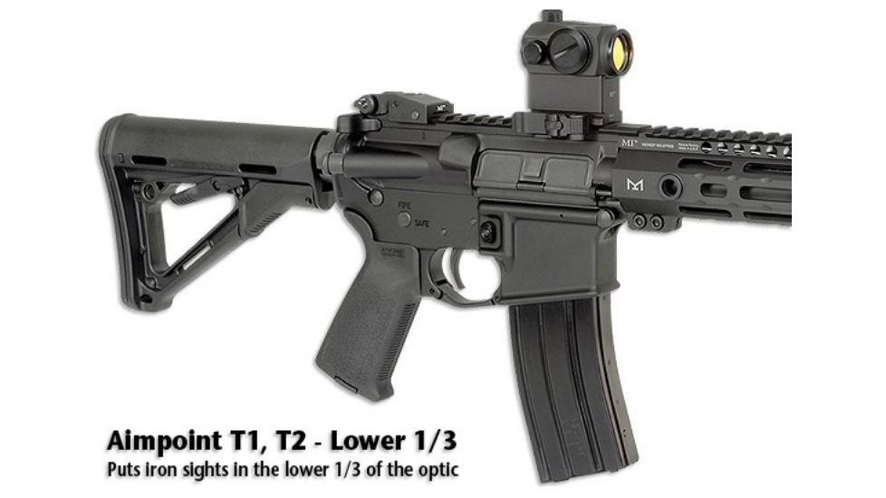Midwest Industries Aimpoint T-1 Lower 1/3 QD Mount, Black, MI-QDT1-1/3