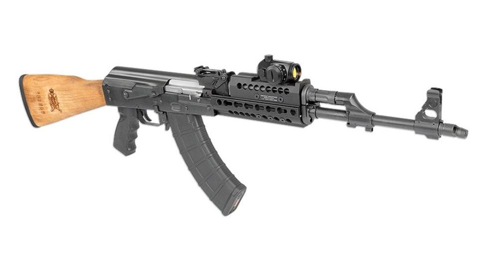 Midwest Industries AK-47/74 SS Yugo KeyMod T1/VS Top, Black, MI-AK-SS-Y70K-T1/VS
