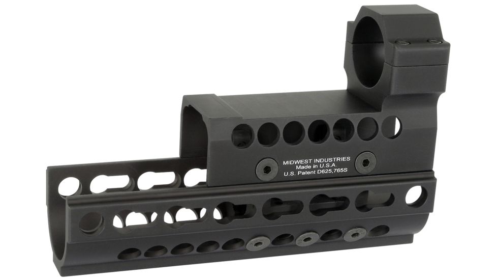 Midwest Industries AK47/74 SS W/ ML2 Full Size Dot, Black, MI-AKSS-K-ML2