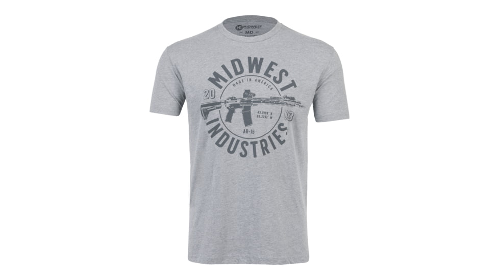 Midwest Industries AR Coordinate T-Shirt, Dark Heather Grey, Large, MI-TEE-ARCOORD-LARGE