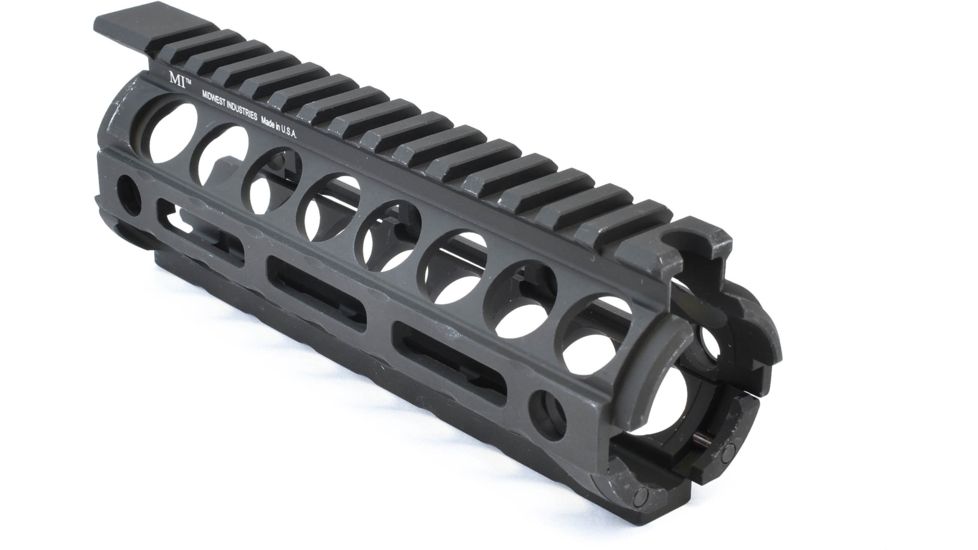 Midwest Industries AR-15/M16 M-Series Two Piece Drop-In M-LOK Handguard, 7 in, Carbine, Black, MI-17M